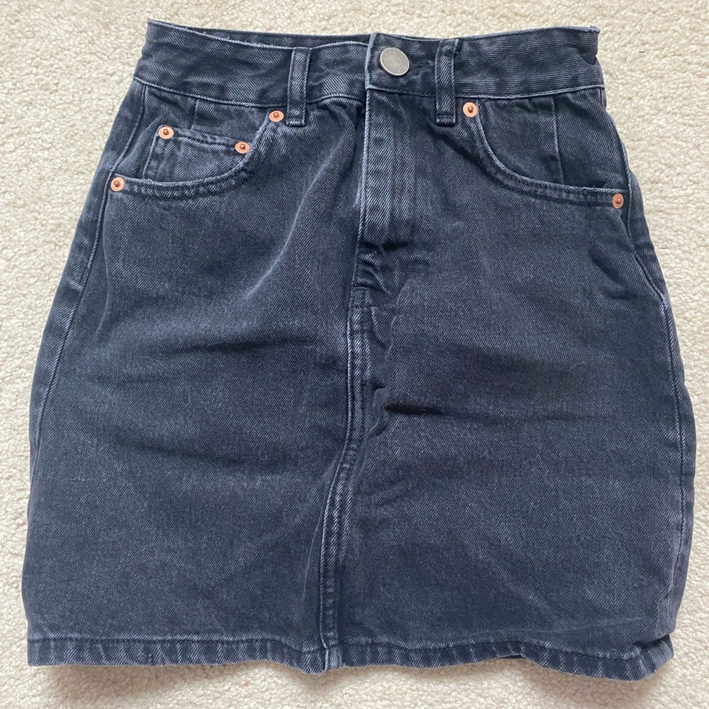 ASOS black denim skirt